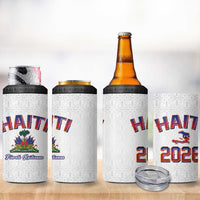 World Football Haiti 2026 4 in 1 Can Cooler Tumbler Haiti est de Retour White Voodoo Veve Spirits - Wonder Print Shop
