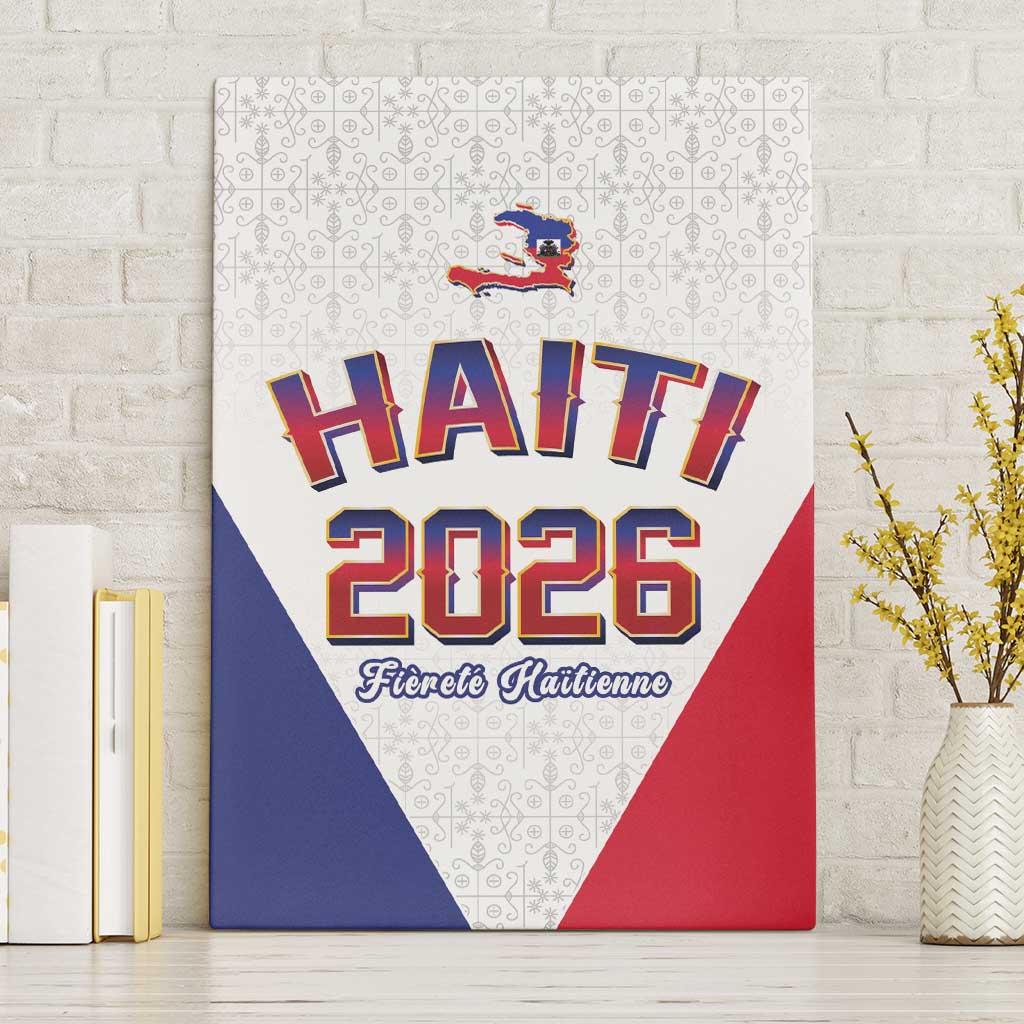 World Football Haiti 2026 Canvas Wall Art Haiti est de Retour White Voodoo Veve Spirits - Wonder Print Shop