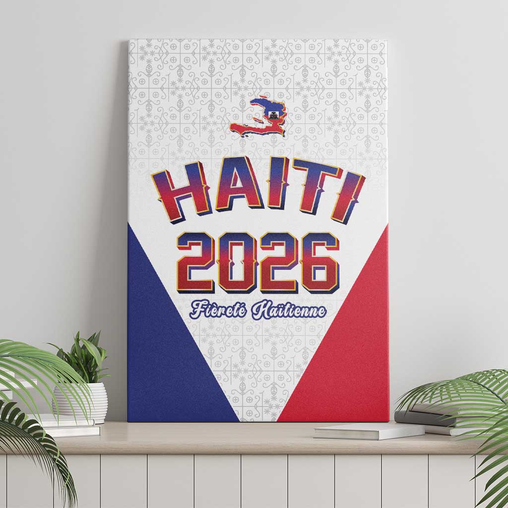 World Football Haiti 2026 Canvas Wall Art Haiti est de Retour White Voodoo Veve Spirits - Wonder Print Shop