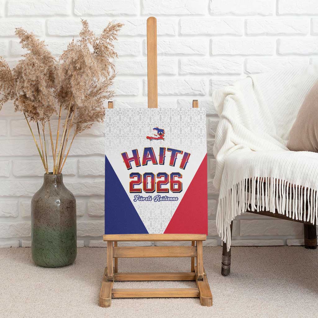 World Football Haiti 2026 Canvas Wall Art Haiti est de Retour White Voodoo Veve Spirits - Wonder Print Shop
