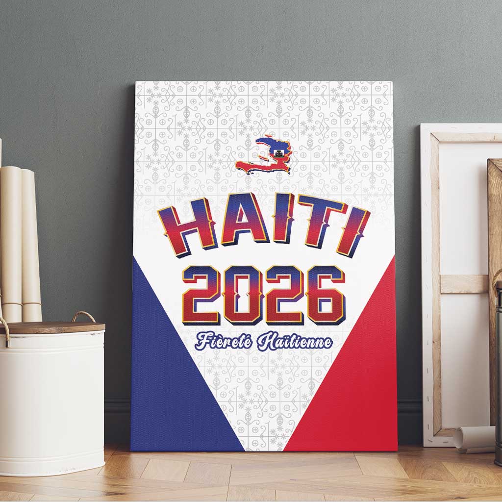 World Football Haiti 2026 Canvas Wall Art Haiti est de Retour White Voodoo Veve Spirits - Wonder Print Shop