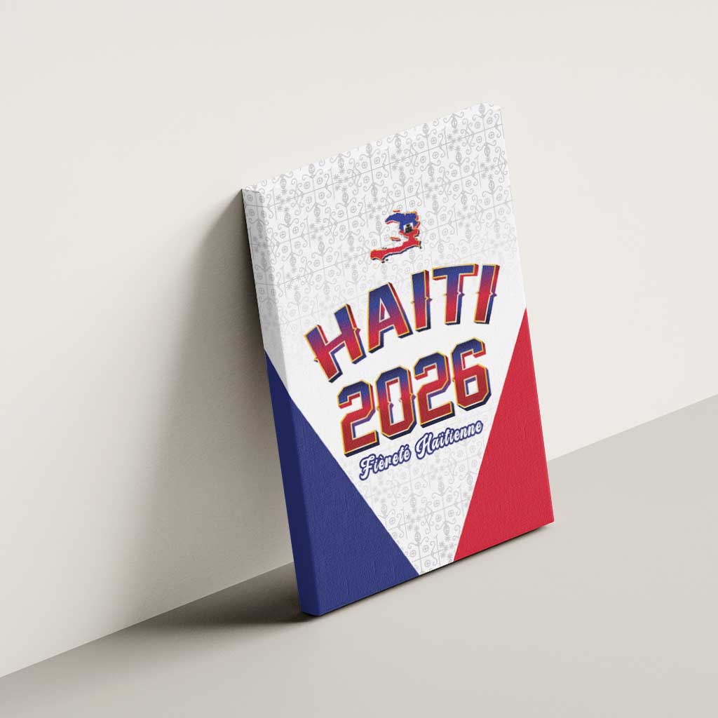 World Football Haiti 2026 Canvas Wall Art Haiti est de Retour White Voodoo Veve Spirits - Wonder Print Shop