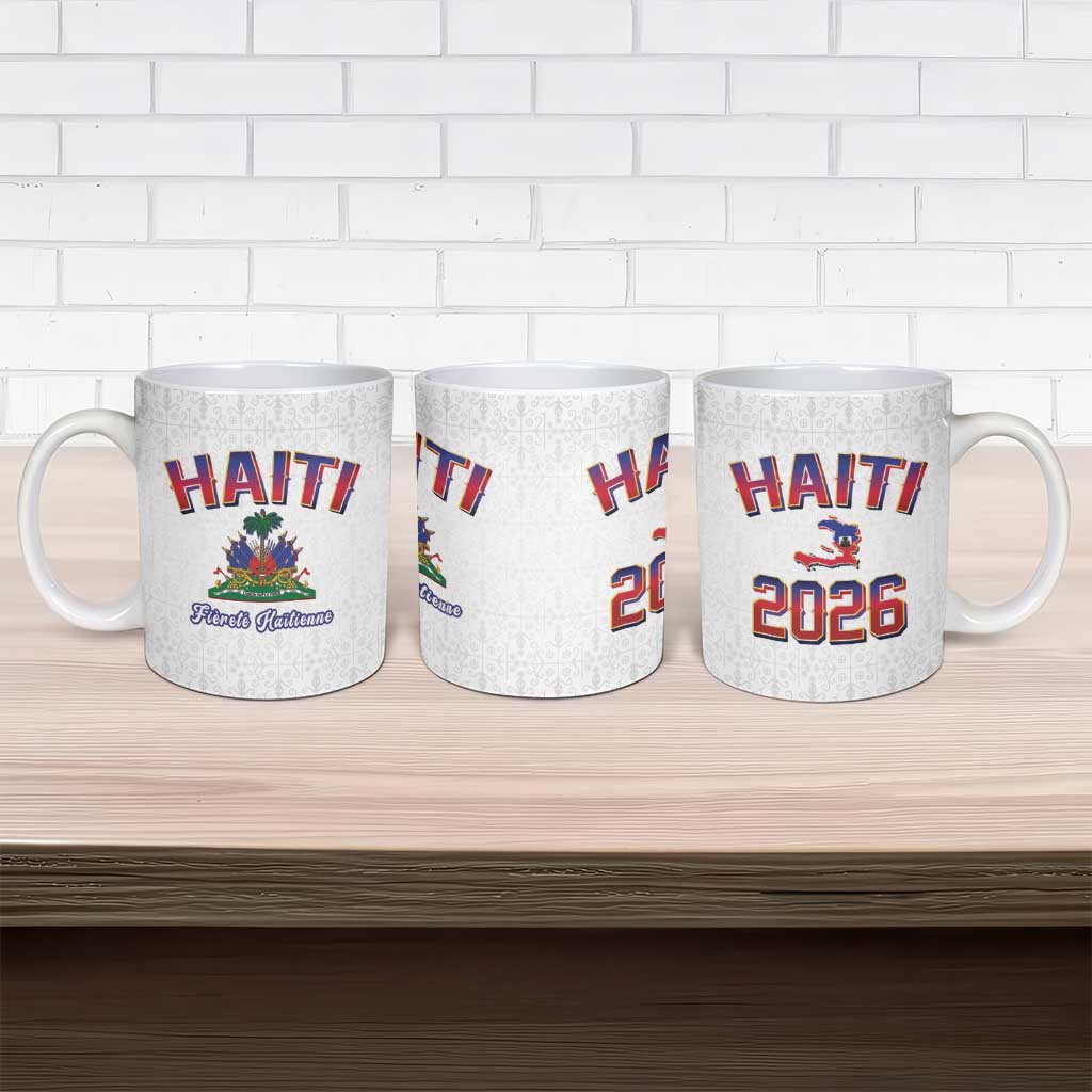 World Football Haiti 2026 Ceramic Mug Haiti est de Retour White Voodoo Veve Spirits - Wonder Print Shop