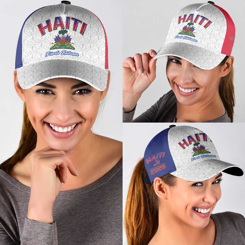 World Football Haiti 2026 Classic Cap Haiti est de Retour White Voodoo Veve Spirits - Wonder Print Shop