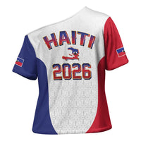 World Football Haiti 2026 Cross Shoulder Shirt Haiti est de Retour White Voodoo Veve Spirits - Wonder Print Shop