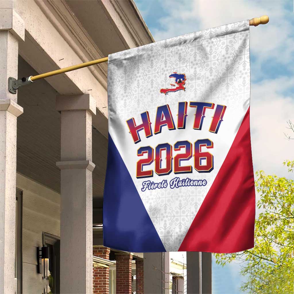 World Football Haiti 2026 Garden Flag Haiti est de Retour White Voodoo Veve Spirits - Wonder Print Shop
