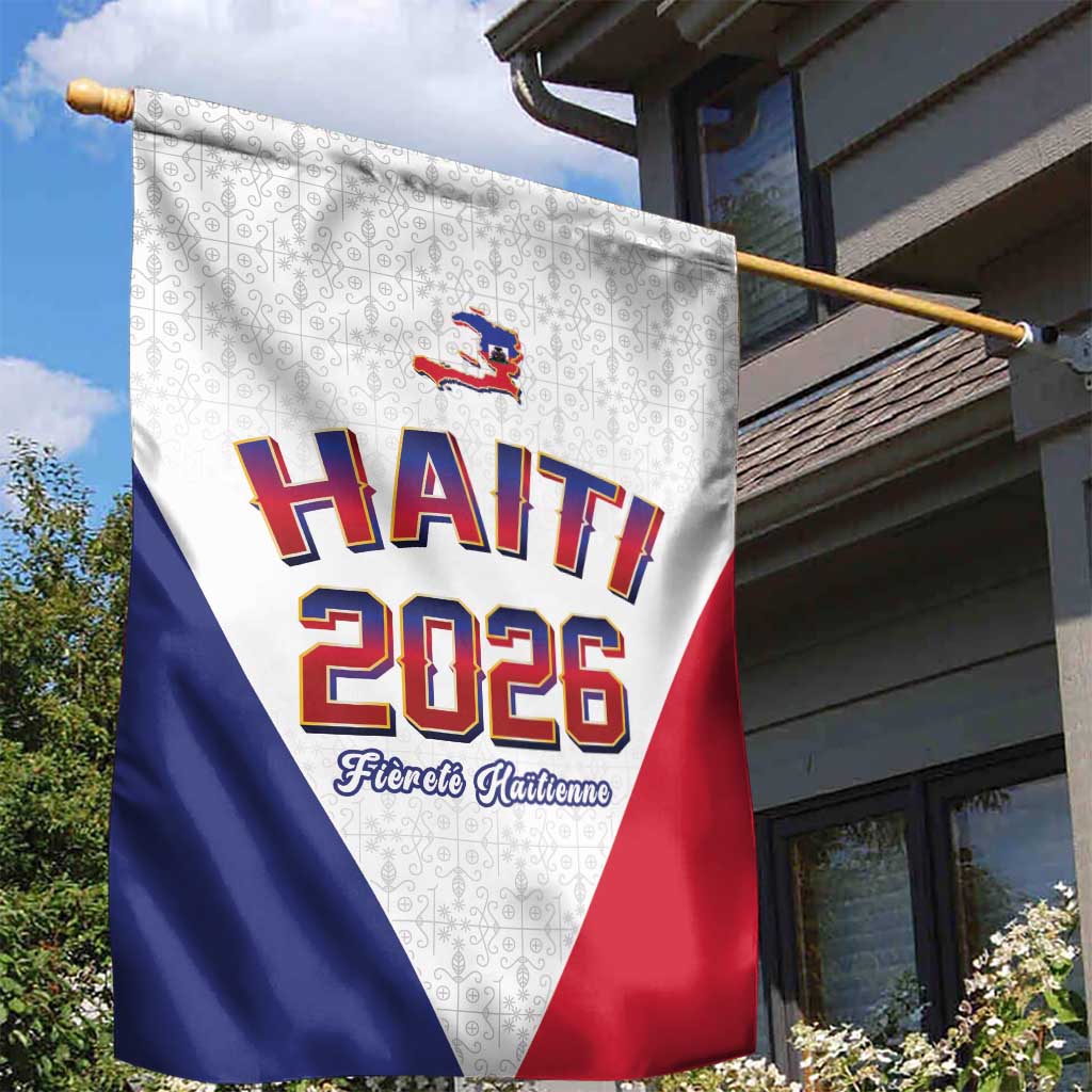 World Football Haiti 2026 Garden Flag Haiti est de Retour White Voodoo Veve Spirits - Wonder Print Shop