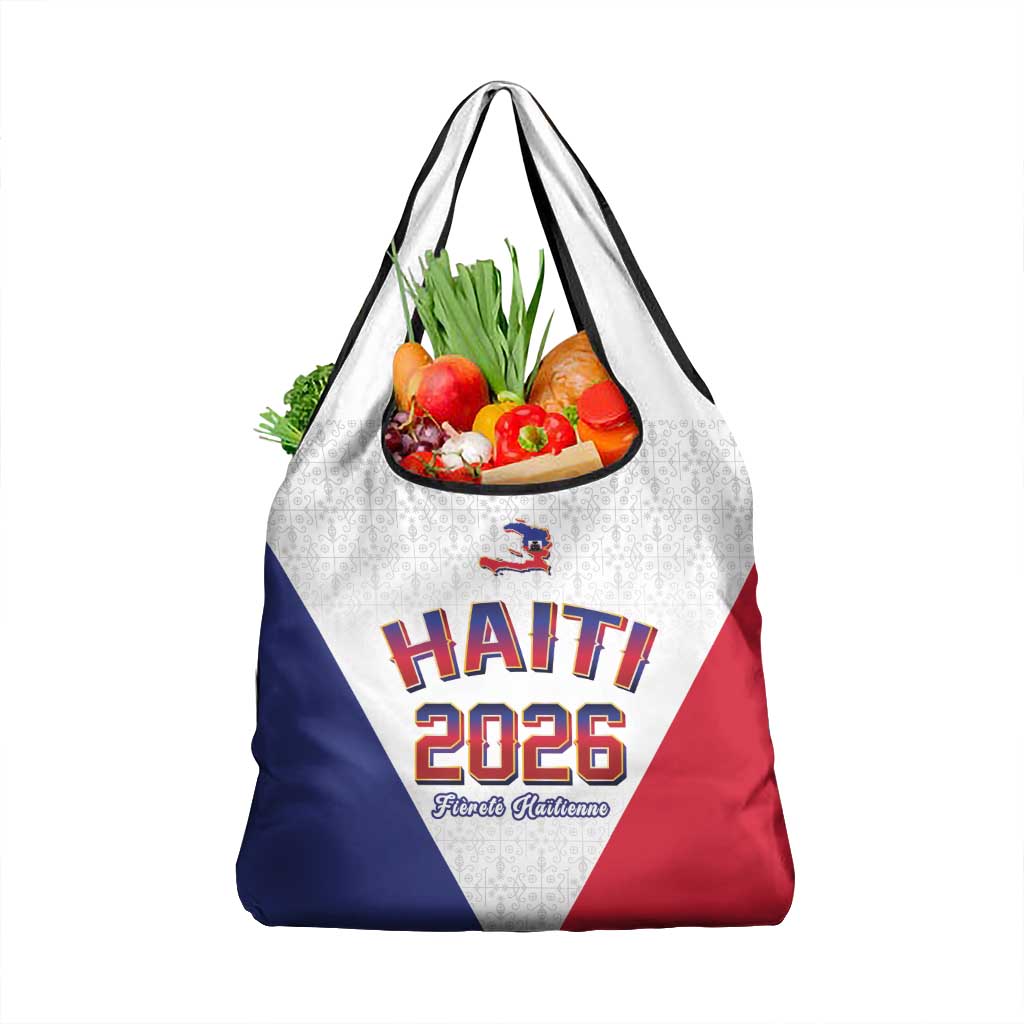 World Football Haiti 2026 Grocery Bag Haiti est de Retour White Voodoo Veve Spirits - Wonder Print Shop