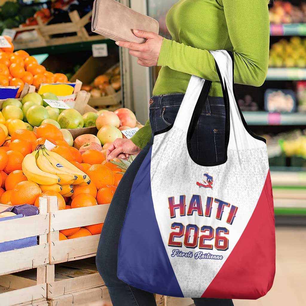 World Football Haiti 2026 Grocery Bag Haiti est de Retour White Voodoo Veve Spirits - Wonder Print Shop