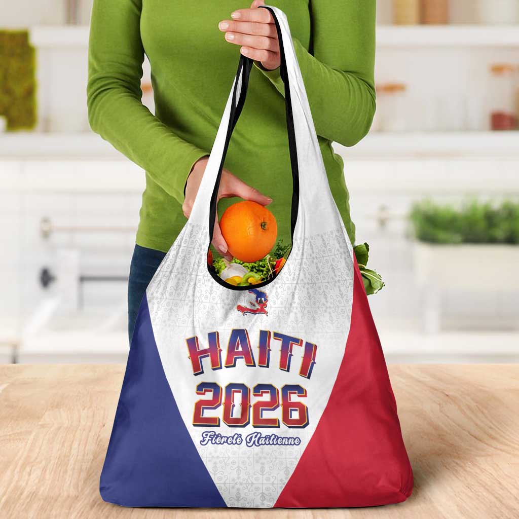 World Football Haiti 2026 Grocery Bag Haiti est de Retour White Voodoo Veve Spirits - Wonder Print Shop