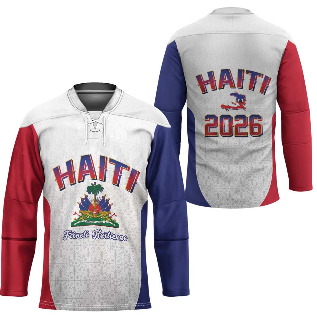 World Football Haiti 2026 Hockey Jersey Haiti est de Retour White Voodoo Veve Spirits - Wonder Print Shop