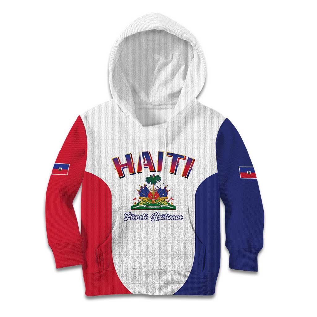 World Football Haiti 2026 Kid Hoodie Haiti est de Retour White Voodoo Veve Spirits - Wonder Print Shop