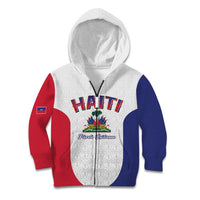 World Football Haiti 2026 Kid Hoodie Haiti est de Retour White Voodoo Veve Spirits - Wonder Print Shop