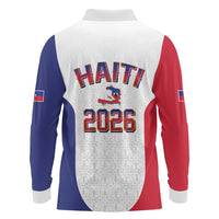 World Football Haiti 2026 Long Sleeve Polo Shirt Haiti est de Retour White Voodoo Veve Spirits - Wonder Print Shop