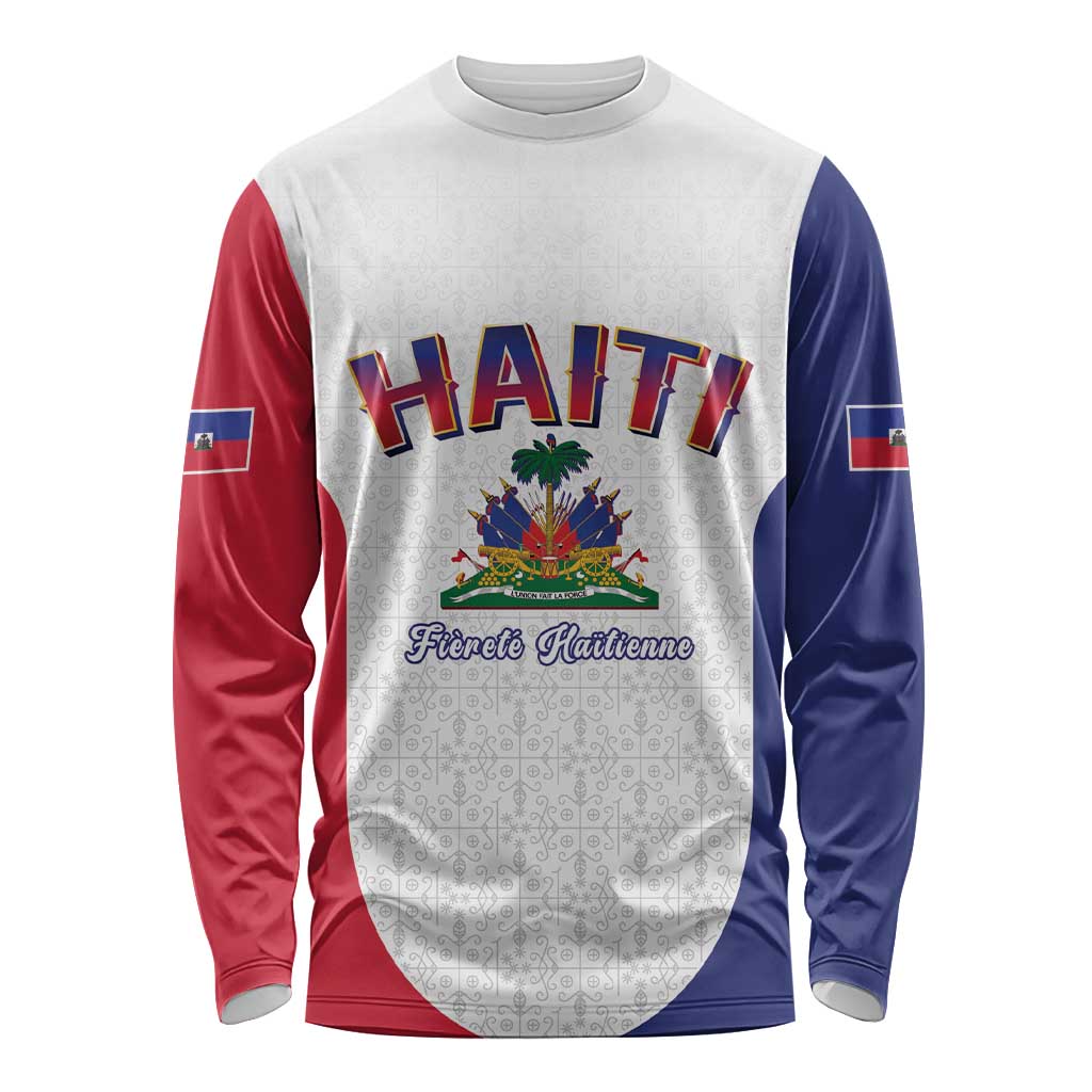 World Football Haiti 2026 Long Sleeve Shirt Haiti est de Retour White Voodoo Veve Spirits - Wonder Print Shop