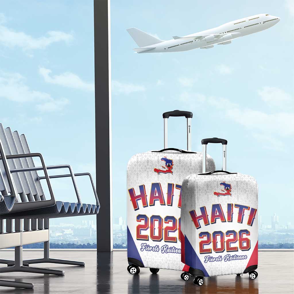 World Football Haiti 2026 Luggage Cover Haiti est de Retour White Voodoo Veve Spirits - Wonder Print Shop