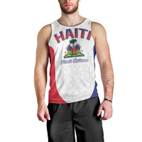World Football Haiti 2026 Men Tank Top Haiti est de Retour White Voodoo Veve Spirits - Wonder Print Shop