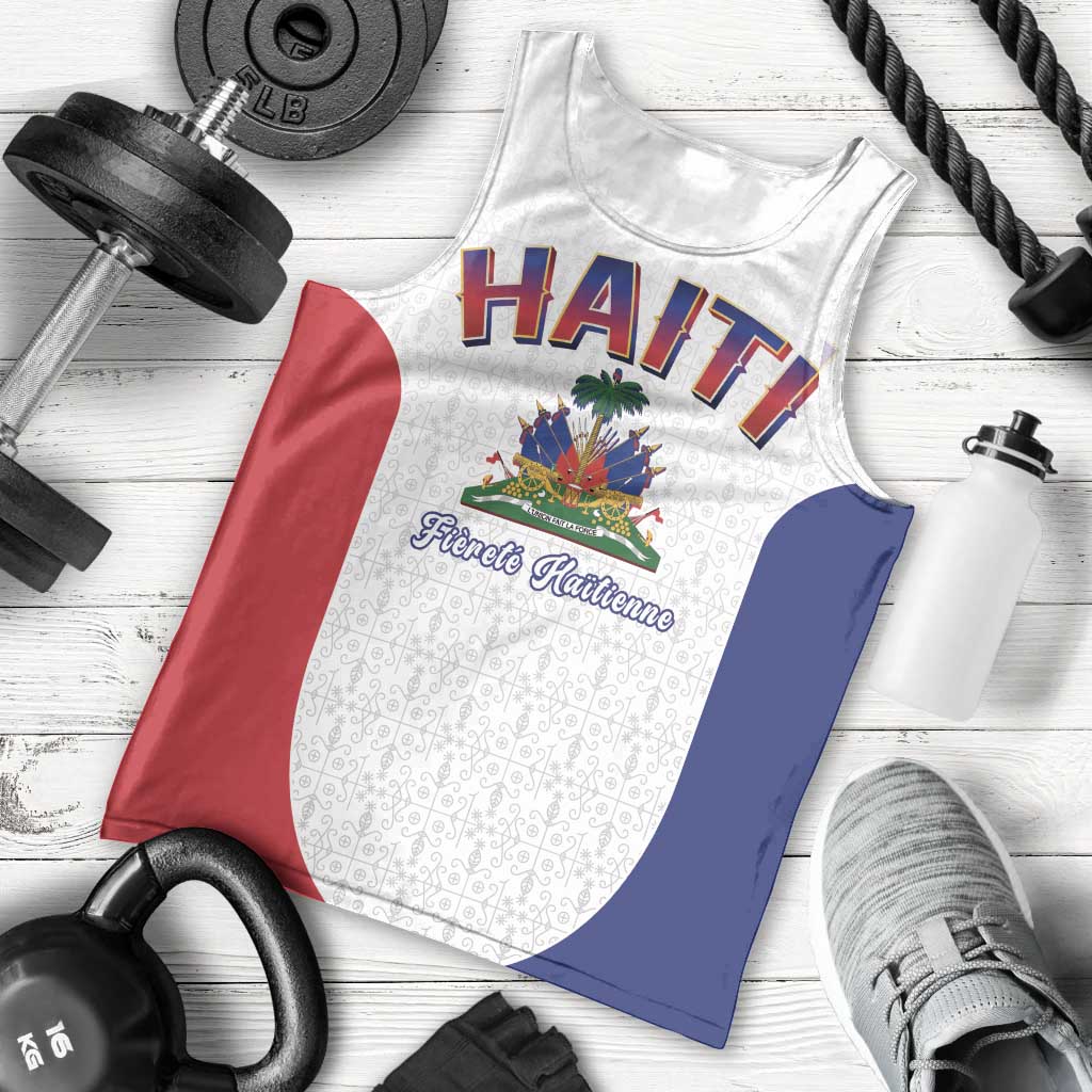 World Football Haiti 2026 Men Tank Top Haiti est de Retour White Voodoo Veve Spirits - Wonder Print Shop