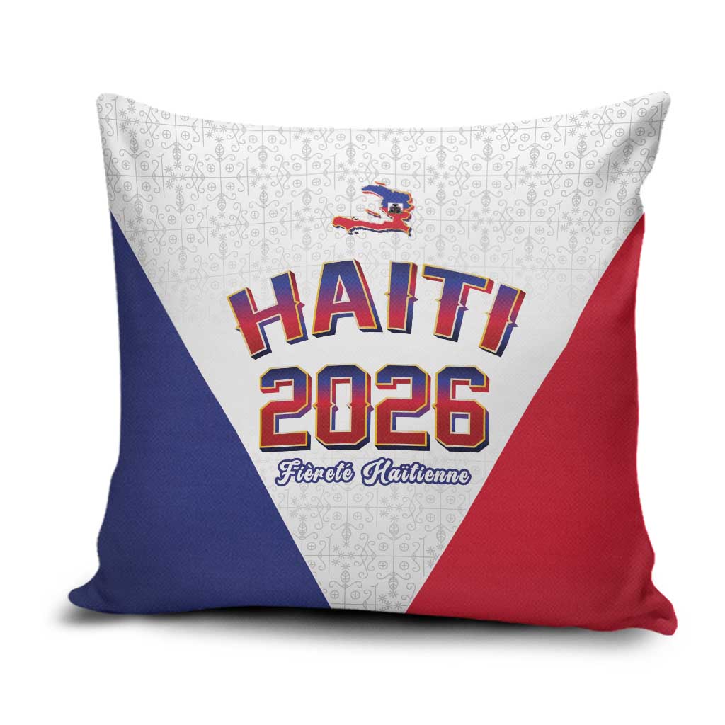 World Football Haiti 2026 Pillow Cover Haiti est de Retour White Voodoo Veve Spirits - Wonder Print Shop