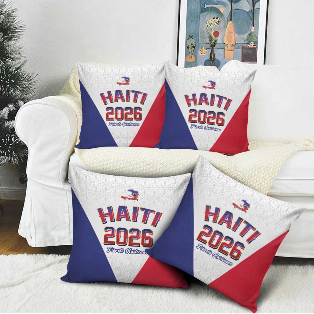 World Football Haiti 2026 Pillow Cover Haiti est de Retour White Voodoo Veve Spirits - Wonder Print Shop