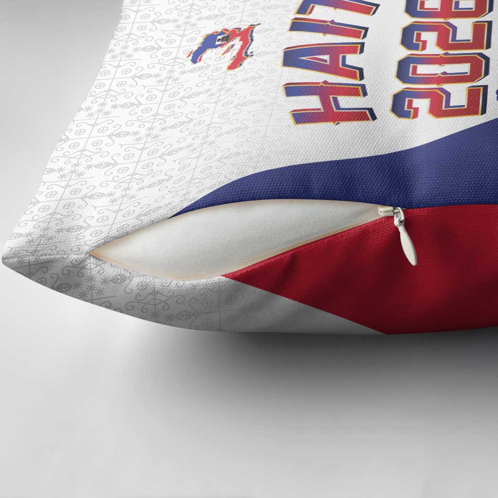 World Football Haiti 2026 Pillow Cover Haiti est de Retour White Voodoo Veve Spirits - Wonder Print Shop