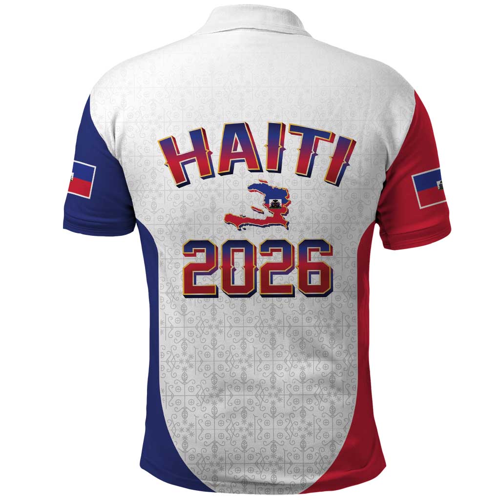 World Football Haiti 2026 Polo Shirt Haiti est de Retour White Voodoo Veve Spirits - Wonder Print Shop