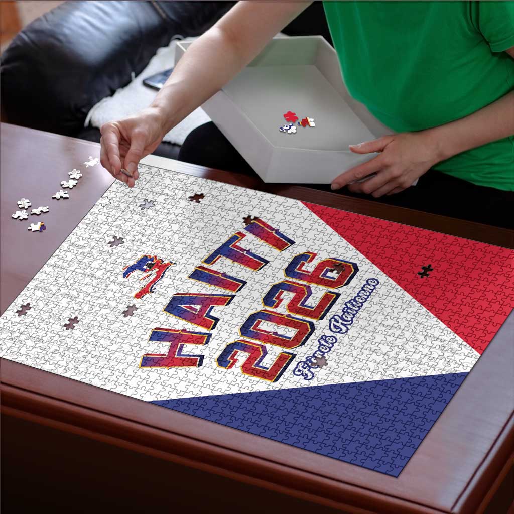 World Football Haiti 2026 Puzzle Haiti est de Retour White Voodoo Veve Spirits - Wonder Print Shop