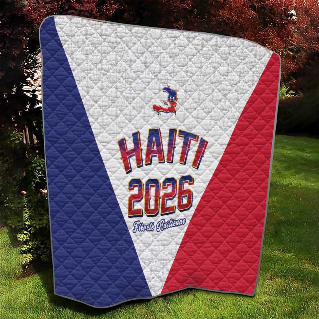 World Football Haiti 2026 Quilt Haiti est de Retour White Voodoo Veve Spirits - Wonder Print Shop