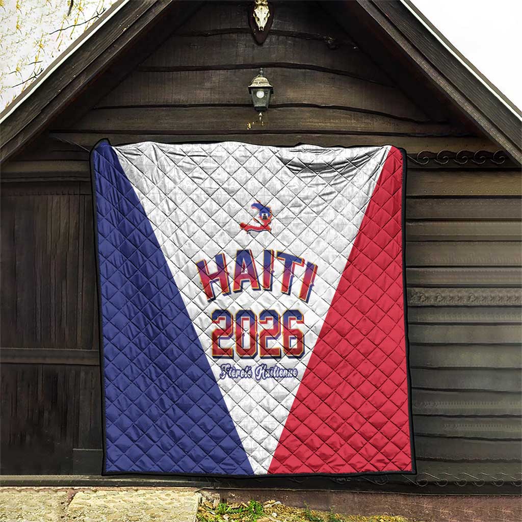 World Football Haiti 2026 Quilt Haiti est de Retour White Voodoo Veve Spirits - Wonder Print Shop