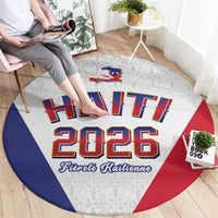 World Football Haiti 2026 Round Carpet Haiti est de Retour White Voodoo Veve Spirits - Wonder Print Shop