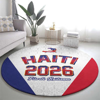 World Football Haiti 2026 Round Carpet Haiti est de Retour White Voodoo Veve Spirits - Wonder Print Shop