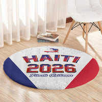 World Football Haiti 2026 Round Carpet Haiti est de Retour White Voodoo Veve Spirits - Wonder Print Shop