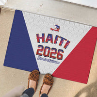World Football Haiti 2026 Rubber Doormat Haiti est de Retour White Voodoo Veve Spirits - Wonder Print Shop