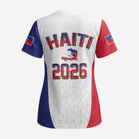 World Football Haiti 2026 Scrub Top Haiti est de Retour White Voodoo Veve Spirits - Wonder Print Shop