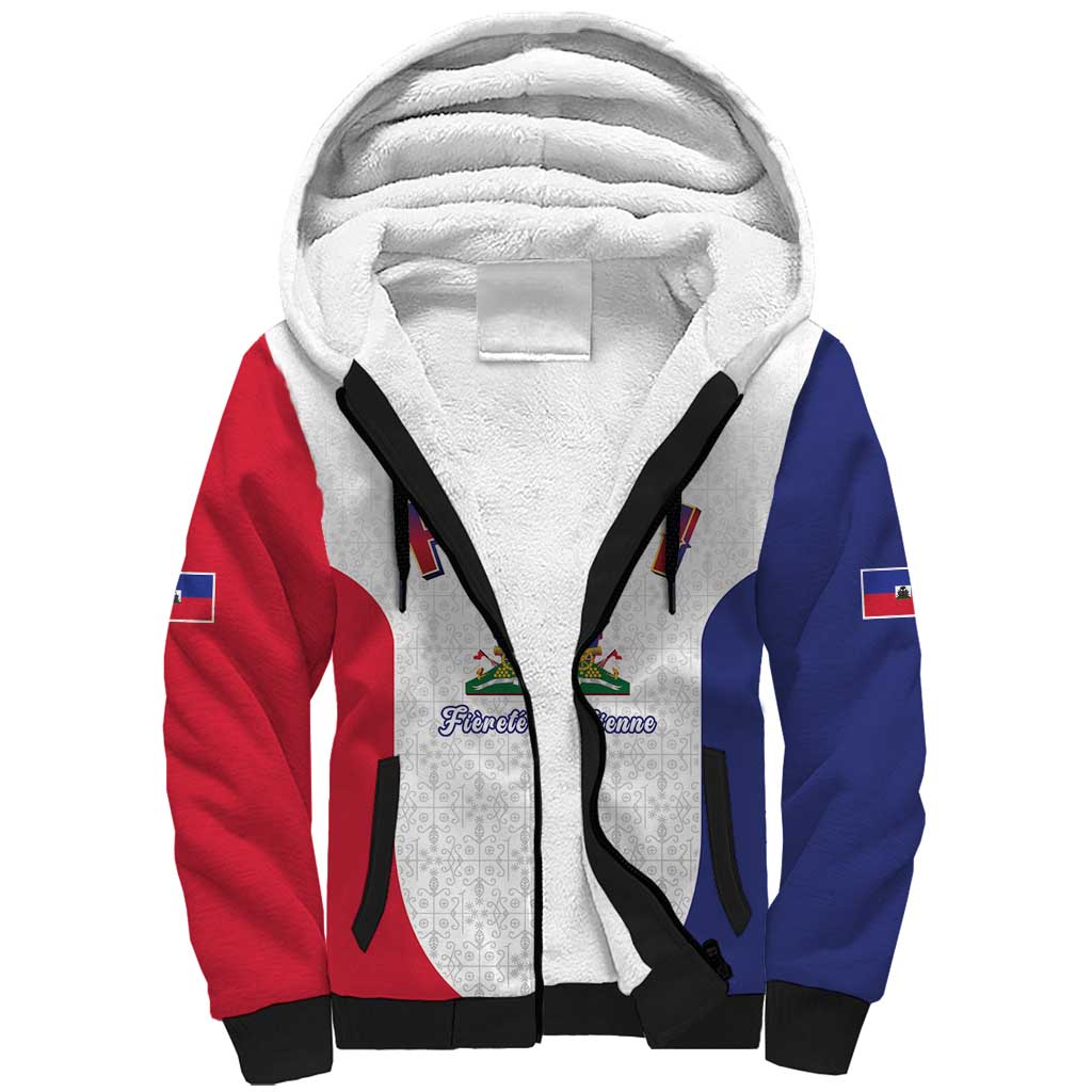 World Football Haiti 2026 Sherpa Hoodie Haiti est de Retour White Voodoo Veve Spirits - Wonder Print Shop