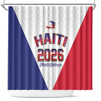 World Football Haiti 2026 Shower Curtain Haiti est de Retour White Voodoo Veve Spirits - Wonder Print Shop