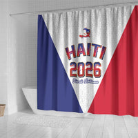 World Football Haiti 2026 Shower Curtain Haiti est de Retour White Voodoo Veve Spirits - Wonder Print Shop