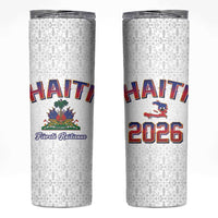 World Football Haiti 2026 Skinny Tumbler Haiti est de Retour White Voodoo Veve Spirits - Wonder Print Shop