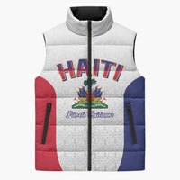 World Football Haiti 2026 Sleeveless Puffer Jacket Haiti est de Retour White Voodoo Veve Spirits - Wonder Print Shop
