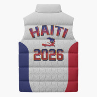 World Football Haiti 2026 Sleeveless Puffer Jacket Haiti est de Retour White Voodoo Veve Spirits - Wonder Print Shop