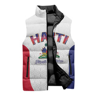 World Football Haiti 2026 Sleeveless Puffer Jacket Haiti est de Retour White Voodoo Veve Spirits - Wonder Print Shop