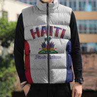 World Football Haiti 2026 Sleeveless Puffer Jacket Haiti est de Retour White Voodoo Veve Spirits - Wonder Print Shop