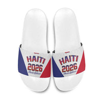 World Football Haiti 2026 Slide Sandals Haiti est de Retour White Voodoo Veve Spirits - Wonder Print Shop