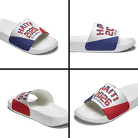 World Football Haiti 2026 Slide Sandals Haiti est de Retour White Voodoo Veve Spirits - Wonder Print Shop