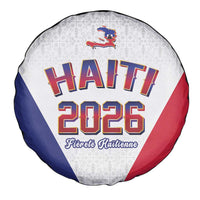 World Football Haiti 2026 Spare Tire Cover Haiti est de Retour White Voodoo Veve Spirits - Wonder Print Shop