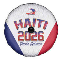 World Football Haiti 2026 Spare Tire Cover Haiti est de Retour White Voodoo Veve Spirits - Wonder Print Shop