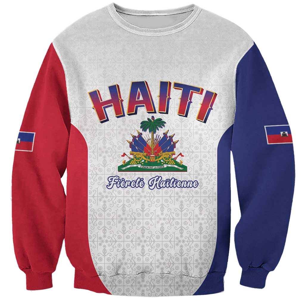 World Football Haiti 2026 Sweatshirt Haiti est de Retour White Voodoo Veve Spirits - Wonder Print Shop