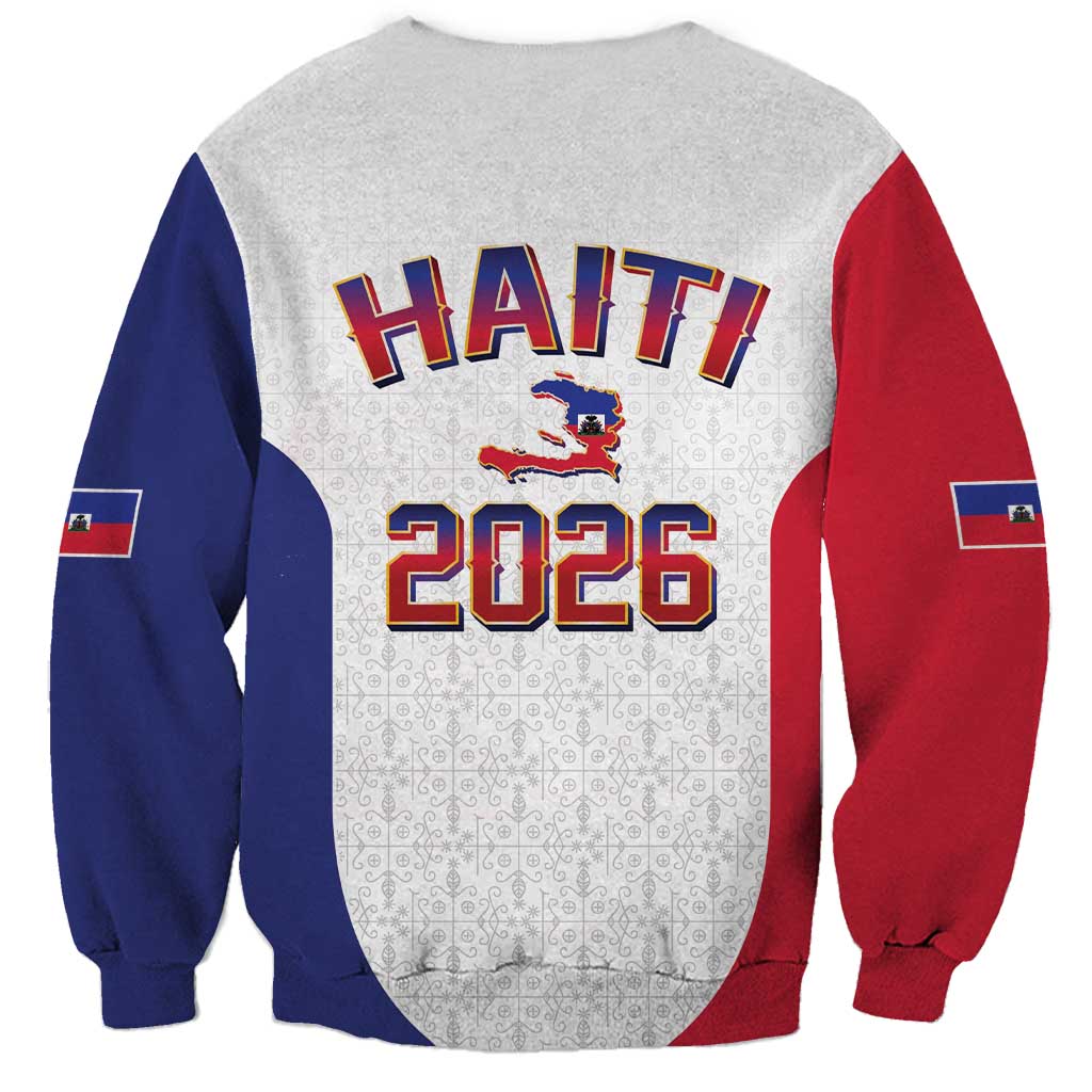 World Football Haiti 2026 Sweatshirt Haiti est de Retour White Voodoo Veve Spirits - Wonder Print Shop