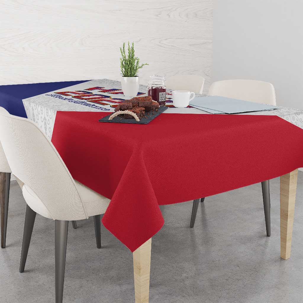 World Football Haiti 2026 Tablecloth Haiti est de Retour White Voodoo Veve Spirits - Wonder Print Shop