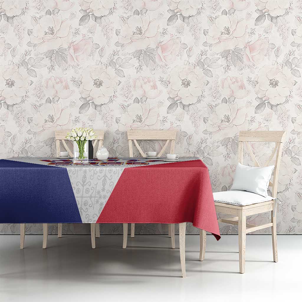 World Football Haiti 2026 Tablecloth Haiti est de Retour White Voodoo Veve Spirits - Wonder Print Shop